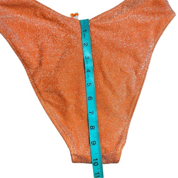 Victoria’s Secret Tangelo Orange Brazilian Shimmer High Waist Bikini NWT XS/S - Picture 9 of 15